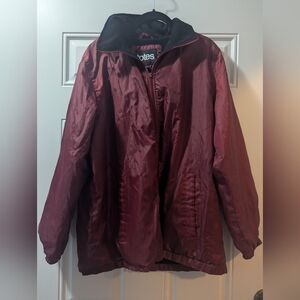 Totes Women's Maroon Lined Jacket With Removable Hood, Size Large